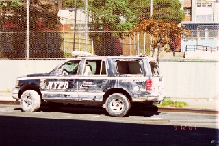 Bombed out Emergency Vehicle